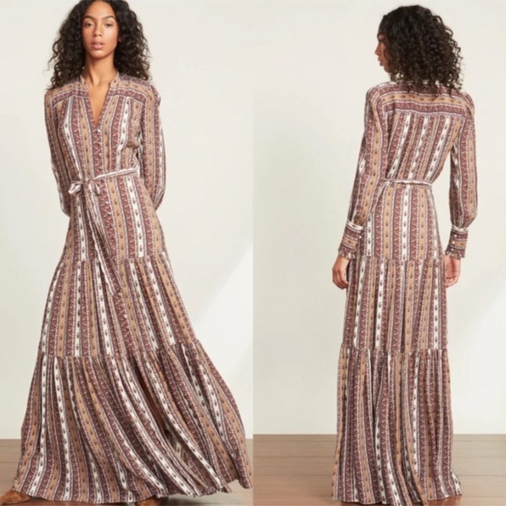 Veronica Beard Maidens Tiered Maxi Dress Size 2